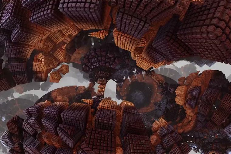 El fractal de cobre de Big Data.